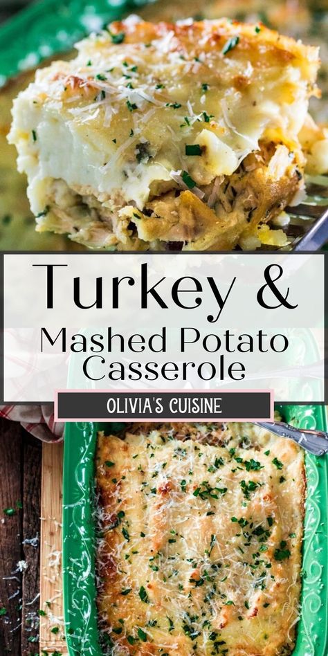 Leftover Turkey Mashed Potato Casserole, Thanksgiving In A Pan Casserole, Ground Turkey And Potatoes Casseroles, Turkey Mashed Potato Stuffing Casserole, Turkey And Potato Casserole, Leftover Turkey And Potatoes Recipes, Turkey Leftovers Easy, Turkey And Gravy Over Mashed Potatoes, Stuffing Dinner Recipes