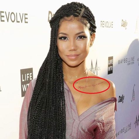 Jhené Aiko’s 15 Tattoos & Their Meanings | Body Art Guru Sail Out Jhene Aiko Tattoo, Jene Aiko Tattoo, Spotless Mind Tattoo Jhene Aiko, Eternal Sunshine Tattoo Jhene, Why Arent You Smiling Tattoo Jhene Aiko, Jhene Aiko Tattoos Inspired, Jhene Aiko Inspired Tattoos, Ways Tattoo Jhene Aiko With Butterfly, Jhene Aiko Back Tattoo