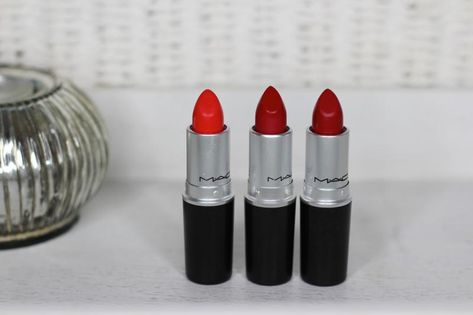 Mac Russian Red Lipstick, Mac Red Lipstick Ruby Woo, Red Lipstick Products, Mac Shades, Mac Relentlessly Red Lipstick, Iconic Red Lipstick, Deep Red Lips, Lady Danger Mac Lipstick, Mac Lipstick Shades