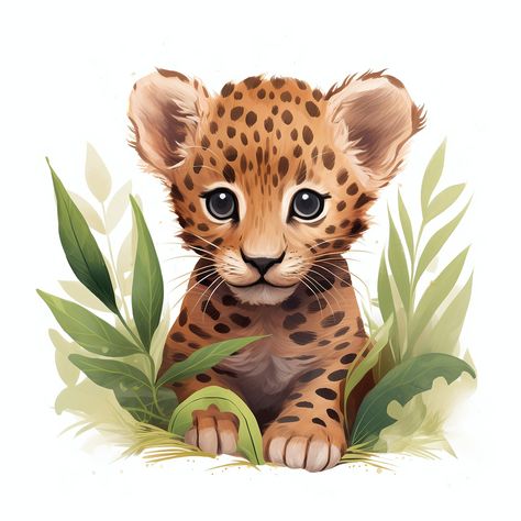 Download free HD stock image of Ai Generated Leopard Cheetah Clipart, Cheetah Watercolor, Cheetah Illustration, Baby Jaguar, Cheetah Art, Baby Cheetah, Safari Baby Animals, Cute Cheetah, Deco Jungle