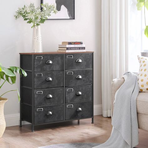 Dresser Unit, Vertical Dresser, Rustic Dresser, Drawer Labels, Drawer Storage Unit, Black Dressers, 8 Drawer Dresser, Console Storage, Storage Towers