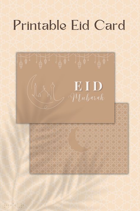 Gift your loved ones an original and minimal Eid Mubarak card. Eid Mubarak card, printable Eid card, Eid greeting Card, Eid E-Card, Foldable and printable Eid card. Eid Packaging, Eid Cards Printable, Eid Fitri Card, Eid Mubarak Printable, Eid Mubarak Card Printable, Packaging Hampers, Eidmubarak Eidcard, Eid Mubarak Card Design Messages, Eid Greeting Cards