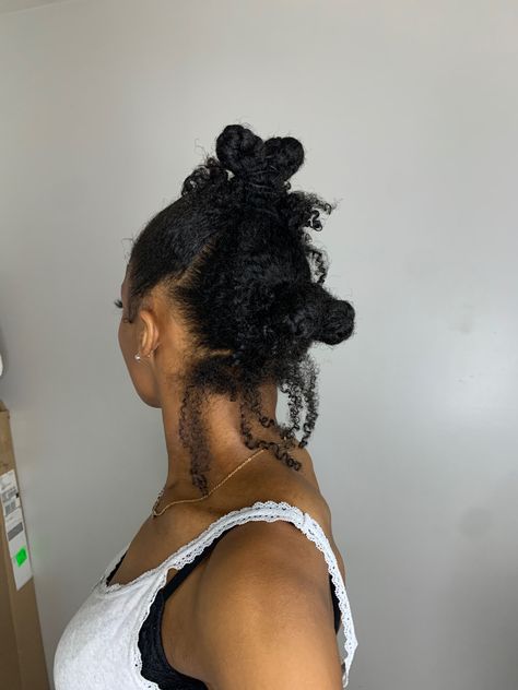 Hair Styles Heart, Heart In Hair, Heart Buns, Natural Baddie, Protective Natural Hairstyles, Beautiful Hairstyles, Bon Bon, Brown Girl, Natural Hairstyles