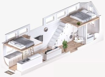 Tiny Living Tiny House - Tiny Home Builders Living Tiny House, Diy Tiny House, Small Tiny House, Small House Layout, Small House Interior, Tiny House Loft, Tiny House Layout, Tiny House Trailer, Building A Tiny House