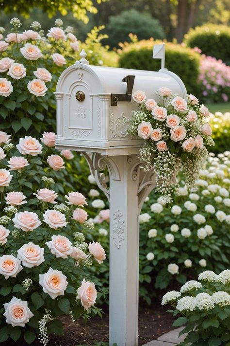 Transform Your Garden in 7 Days  Easy Steps for Beginners Top 10 Gardening Hacks Every Gardener Cottage Mailbox Ideas, Mailboxes Ideas Curb Appeal, Cute Mailbox Ideas, Farmhouse Mailbox Ideas, Cement Diy Garden, Creative Mailbox Ideas, Small Home Garden, Mailbox Flower Bed Ideas, Mailbox Flower Bed