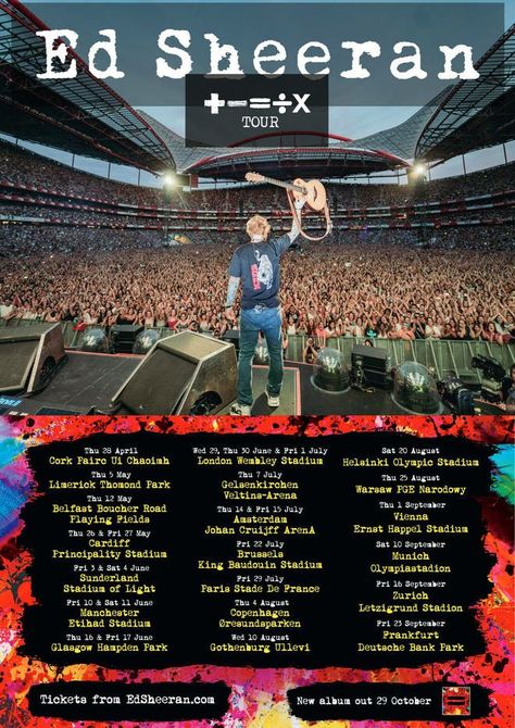 Ed Sheeran Tour, Croke Park, Hampden Park, Isle Of Wight Festival, Stop The Rain, Happy Mondays, Black Label Society, Etihad Stadium, Joe Bonamassa