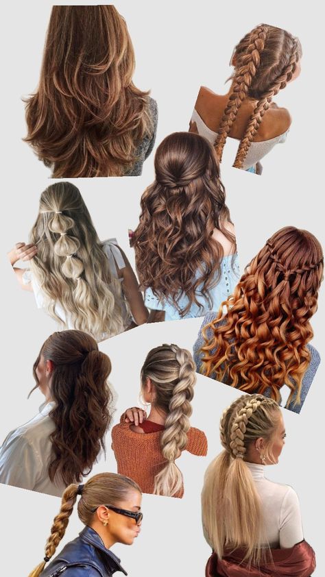 Farm Girl Hairstyles, Country Girl Hairstyles, Junior Bridesmaid Hair, Church Hairstyles, Fun Hairstyles, Track Hairstyles, Preppy Hairstyles, Aesthetic Hairstyles, Hairstyle Examples