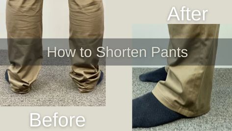 In this class I am going to show our method of shortening pants so that you can get the same professional results on a domestic machine.  There’s no pinning of... Shorten Pants, Pants Tutorial, Clothing Alterations, Diy Sewing Tutorials, Sewing Pants, How To Shade, Altering Clothes, Quilting Rulers, How To Hem Pants