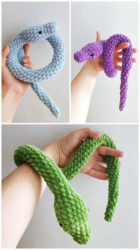 Amigurumi Snake Free Pattern Crochet Cobra Free Pattern, Small Snake Crochet Pattern Free, Crochet Snakes Free Pattern, Amigurumi Snake Free Pattern, Snake Amigurumi Free Pattern, Crochet Snake Pattern Free, Crocheted Snake, Crochet Snake Pattern, Amigurumi Snake