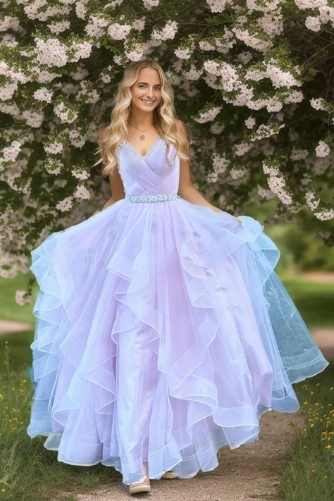 Prom Dress With Ruffles, Pink Long Prom Dress, A Line Prom Dress, Prom Dresses Long Pink, Lovely Partner, Prom Dress Evening, Stunning Prom Dresses, Dress Occasion, Dress With Ruffles