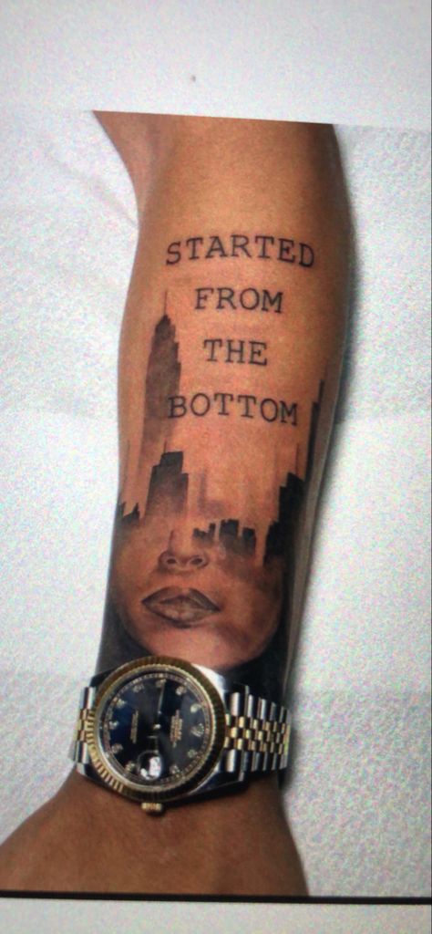 Started From The Bottom Tattoo, Bronx Tattoo, Bottom Tattoo, Starting From The Bottom, Awesome Tattoos, Bronx, Cool Tattoos, Tattoos, Quick Saves