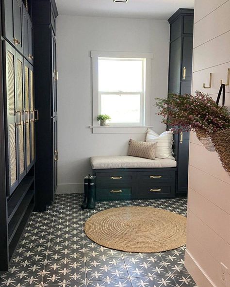 15 Laura Ashley Spaces We Love - The Tile Shop Blog Laura Ashley Tiles, Cozy Colors Palette, Laundry Room Tile, I Spy Diy, Patterned Tile, Patio Fireplace, Patterned Floor Tiles, The Tile Shop, Wall Trim