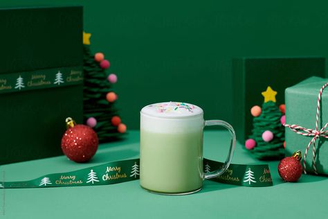 Matcha Christmas, Hot Matcha, Supplements Packaging, Matcha, Merry Christmas, Royalty Free Stock Photos, Packaging, Christmas