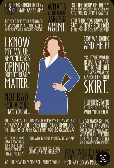 Avengers Quotes, Univers Dc, Hayley Atwell, Marvel Quotes, Peggy Carter, Avengers Comics, Agent Carter, Marvel Women, Marvel Jokes