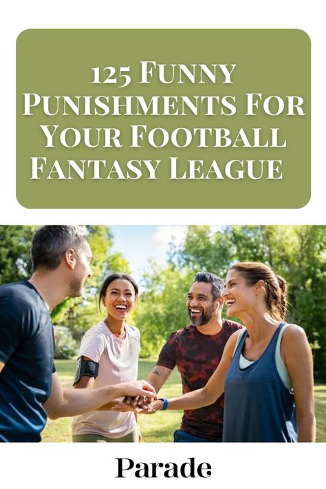 125 Funny Punishments for Lost Bet Games To Raise the Stakes #jokes #punishment #fantasyfootball #football https://parade.com/living/lost-bet-games Funny Bets To Make, A Group Of Friends, Fantasy League, Group Of Friends, Fantasy Football, Football Games, Funny Games, A Group, Creative Ideas