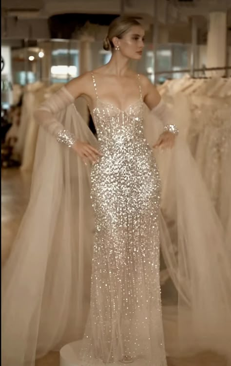 Sparkle Reception Dress, Fairy Tail Dress, Sparkly Reception Dress, About Fashion Designing, Dress Guest Wedding, Reception Dress Long, Bride 2023, Full Length Dresses, Wedding Dress Reception