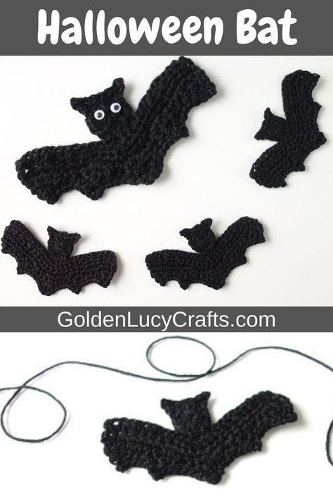 Hollowed Crochet, Bat Applique, Halloween Applique Designs, Bat Crochet, Thanksgiving Crochet, Holiday Crochet Patterns, Crochet Bat, Halloween Applique, Crochet Applique Patterns Free