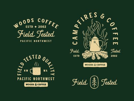 Bd Design, Coffee T Shirt, Adventure Branding, Outdoor Logos, Design Dragon, Coffee Logo, Camp Fire, Vintage Logo Design, Badge Logo