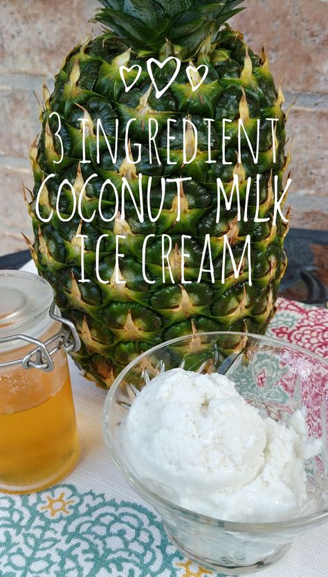 COCONUT MILK ICE CREAM-only 3 ingredients and no ice cream needed. An easy tasty treat for any coconut milk leftover from recipes! Leftover Coconut Milk Recipes, Leftover Coconut Milk, Cocnut Milk, Pineapple Frosting, Coconut Milk Dessert, Condensed Coconut Milk, Coconut Milk Ice Cream, Ice Cream For Breakfast, Coconut Ice