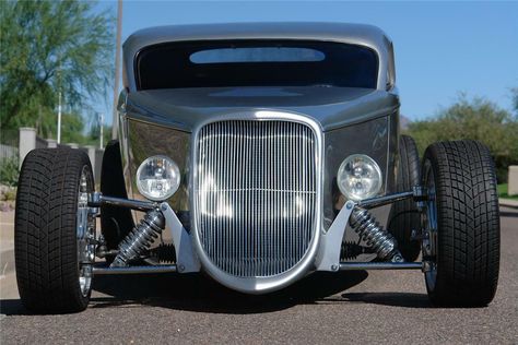 34 Ford Coupe, Street Rodder, Rockabilly Cars, Hot Rods Cars Muscle, Barrett Jackson Auction, Old Fords, Barrett Jackson, Street Rod, Rear End