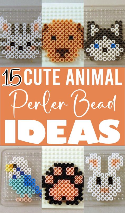 Pyssla Ideas Easy, Cat Perler Bead Patterns, Peeler Bead Idea, Perler Beads Ideas Easy Cute, Perler Bead Ideas, Melted Beads, Easy Perler Bead Patterns, Graph Crochet, Beads Patterns