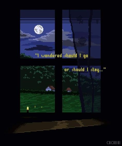 Should I Stay, Pixel Art Background, 8bit Art, Cool Pixel Art, Pix Art, Pixel Games, Anime Pixel Art, Pixel Art Design, The Full Moon