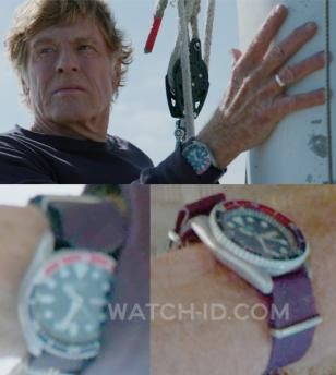 Robert Redford wears the Seiko with Pepsi bezel and navy NATO strap (image is enhanced so color might look different) Vintage Seiko Watches, Seiko Skx, Casio G Shock Watches, Seiko Diver, All Is Lost, Nato Strap Watches, Seiko Mod, Interactive Video, Seiko Men