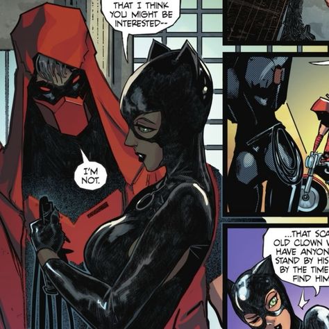 red hood and catwoman Cass Batgirl, Red Hood, Bat Family, Batgirl, Catwoman, Dc Comics, Bat, Marvel, Comics