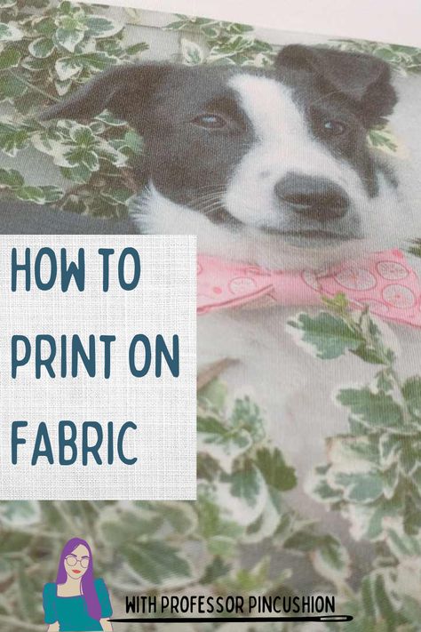 Being able to print your own designs on fabric opens up a world of possibilities to your sewing projects. You can do images like favorite photos, or custom graphics, or even do your own print. Using some basic supplies and your home printer, you can make your own custom fabric to be used in your projects. Watch this video tutorial to see how it's done. #fabricprinting #sew #sewing #inkjet #inkjetprinting #diy #sewingprojects #craftprojects How To Print On Fabric Inkjet Printer, Print Your Own Fabric, Print Photo On Fabric, Photos Printed On Fabric, How To Print Photos On Fabric, How To Print On Fabric At Home, Print On Fabric Diy, How To Print On Fabric, Printing Photos On Fabric