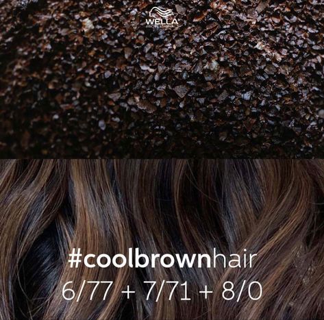 Wella Color Touch Formulas Brown, Wella Hair Color Chart, Wella Formulas, Toner Formulas, Cool Brown Hair, Warm Brown Hair, Wella Hair Color, Redken Hair Color, Ash Brown Hair Color