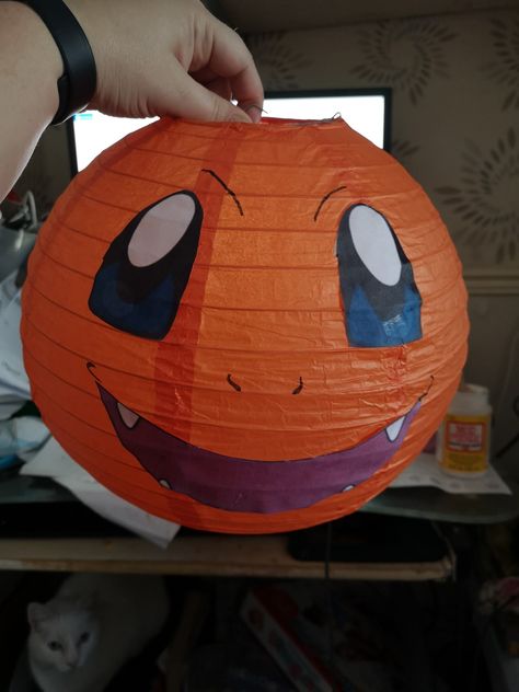 Charmander lantern Halloween Charmander, Lanturn Pokemon, Lanturn Pokemon Art, Pokemon Chandelure, Lantern Miniature, Pokemon Charmander, Lanterns, Pokemon, Furniture