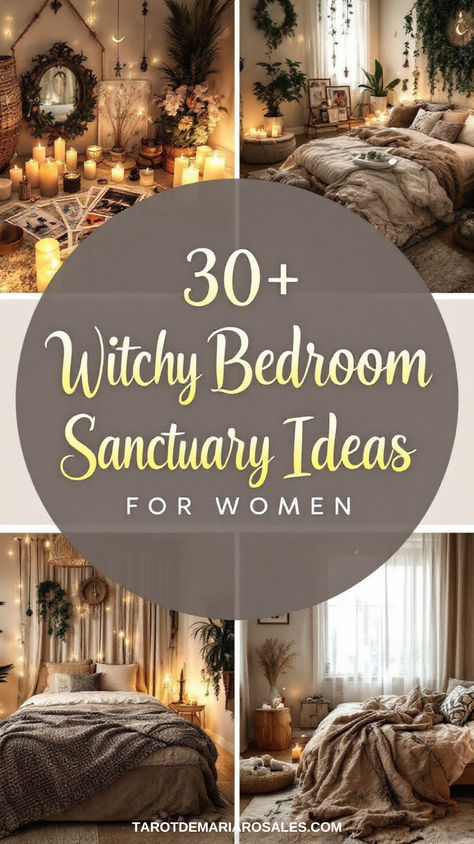 Witchy decor bedroom, bedroom sanctuary ideas, boho witchy bedroom, witchy bedroom, mystical decor, witchy room, modern mystic, bedroom sanctuary, sanctuary bedroom Boho Bed With Canopy, Behind The Bed Curtain Ideas, Modern Witch Room, Cozy Moody Bedroom Ideas, Aquarius Room Aesthetic, Witchy Mantle Decor, Witchy Vision Board Ideas, Single Mom Room Ideas Bedroom, Feminine Boho Bedroom