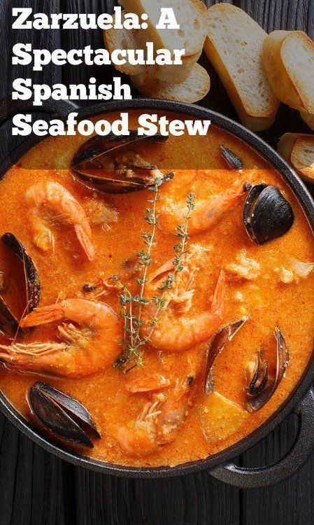 You know when you taste something from another country that is so incredible that it makes you contemplate, for a brief second, going straight to the airport and flying to that country just so you can eat it EVERY DAY? That’s zarzuela. A stupendously delicious Spanish seafood stew that is THAT good. #zarzuela #seafoodstew #seafoodstewrecipe #spanishcuisine #catalancuisine Spanish Seafood Soup, Spanish Seafood Stew, Spanish Stew, Spanish Cooking, Seafood Stew Recipes, Seafood Soup Recipes, Spanish Foods, Spanish Recipes, Seafood Stew