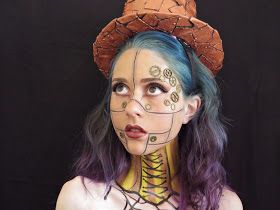 Steampunk Robot Makeup, Steampunk Makeup, Steampunk Circus, Steampunk Outfits, Steampunk Glasses, Halloween Steampunk, Creepy Costumes, Steampunk Halloween, Face Art Makeup