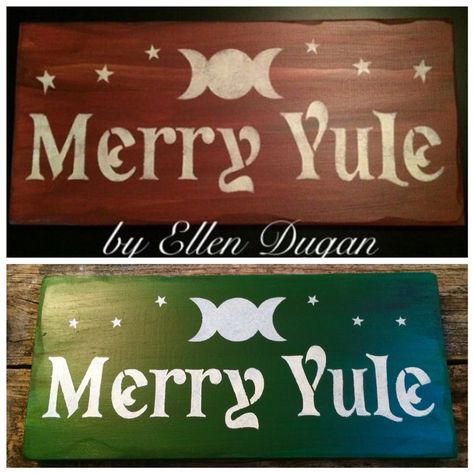 Yule Sign, Solstice Blessings, Merry Yule, Winter Solstice Celebration, Solstice Celebration, Christmas Festivities, Enchanted Home, Word Signs, Witchy Things