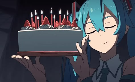 Happy Gifs Cute Anime, Birthday Discord Pfp, Happy Birthday Pfp Anime, Happy Birthday Banner Discord, Happy Birthday Banner Aesthetic, Birthday Discord Banner, Anime Birthday Icon, Miku Gif Banner, Birthday Pfp Anime