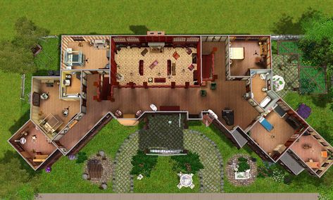 glenridge hall mansion Blueprints | Residential Glenridge Hall – The mansion from TV series “The ... Glenridge Hall, Salvatore Boarding House, Vampire House, Sims 4 House Plans, Sims 4 House Building, Mansion Floor Plan, Boarding House, Casas The Sims 4, Sims 4 House Design