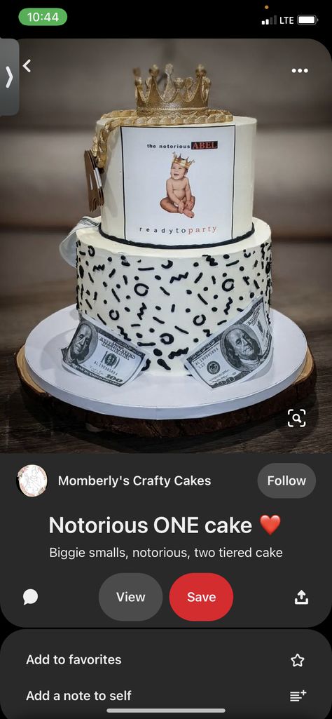 Biggie Smalls First Birthday Party Cake, Biggie Smalls Cake, Notorious Big One Birthday Cake, Notorious One Cake, Biggie Smalls First Birthday Party, One Birthday Cake, Notorious One, 1st Birthday Boy Themes, Hip Hop Birthday