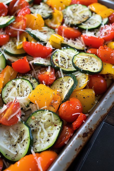 Zucchini And Tomatoes, Fajita Casserole, Chicken Fajita Casserole, Roasted Zucchini, Tomato Dishes, 2b Mindset, Roast Zucchini, Chicken Fajita, Recipe Roundup