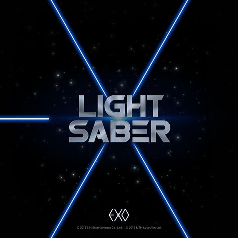 EXO – Lightsaber Exo Album Cover, Exo Lightsaber, Exo Logo, Sehun And Luhan, Exo Official, Exo Album, Pop Albums, Chanyeol And Do, Music App