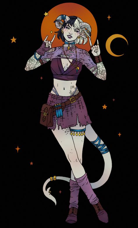 My chaotic lil bb girl!! Volpecula “Vivid” Grimm. Art by the talented @ colinarcartperson #oc #dnd #tiefling Dnd Moon Druid, Tiefling Female Names, Tiefling Outfit, Tiefling Tattoo, Circle Of The Moon Druid, Druid Oc, Pink Tiefling, Tiefling Oc, Moon Druid