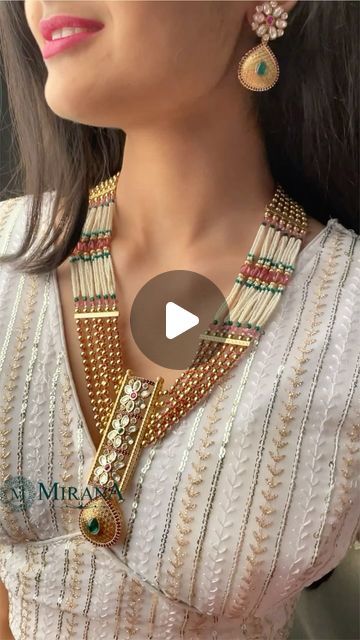 Mirana on Instagram: "Yukti Pastel Layered Antique Necklace Set😍

Love for designer jewellery is an addiction 😍

For more details click the link in bio or visit our website www.miranajewels.com. 
Also you can DM or reach us @+919413563838

#miranabymegha #diamondjewellery #latestjewellery #trendyjewelry #americandiamondjewellery #weddingjewellery #tyaanijewellery #reelsinstagram #reelitfeelit #trendingreels #jaipurjewellery #mjnecklace #reelkarofeelkaro #trending#
Parineeti Wedding Jewellery, latestjewellery, Wedding Jewellery

##https://miranajewels.com/product/yukti-multi-layered-antique-necklace-set/#" Antique Necklace Set, American Diamond Jewellery, Set Love, Antique Necklace, Wedding Jewellery, Latest Jewellery, Designer Jewellery, Trendy Jewelry, Multi Layering