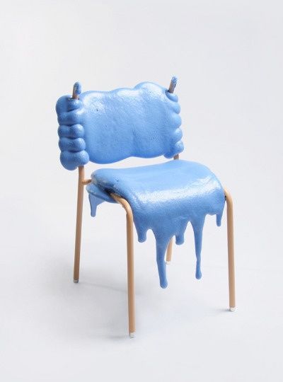 Weird Furniture, Unusual Furniture, Unique Chair, Table Sofa, Art Chair, Blue Chair, Funky Furniture, Cafe Chairs, Chaise Design