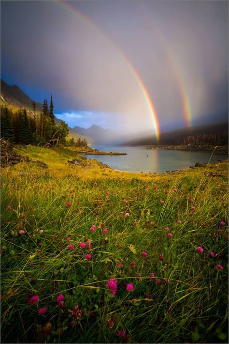 Rainbow Landscape Photography, Landscape With Rainbow, Rainbow Photography Nature, Christopher Martin, Rainbow Landscape, Gods Promise, Rainbow Waterfall, Rainbow Lake, Graffiti Letters