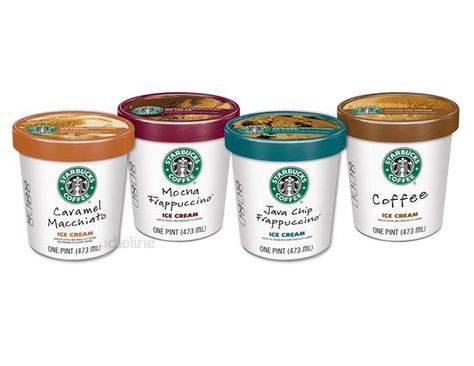 Starbucks Starbucks Ice Cream, Ice Cream Drinks, Ice Cream Packaging, Starbucks Barista, Premium Ice Cream, Ice Cream Brands, Caramel Macchiato, Ice Cream Treats, Coffee Ice Cream