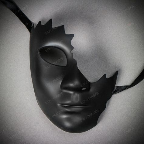 Goth Mask Masquerade Ball, Masquerade Mask Ideas Men, Bottom Half Mask, Diy Phantom Of The Opera Mask, Masquerade Mask Aesthetic Male, Full Face Mask Design Ideas, Cool Mask Designs, Creepy Masquerade, Male Masquerade Outfit