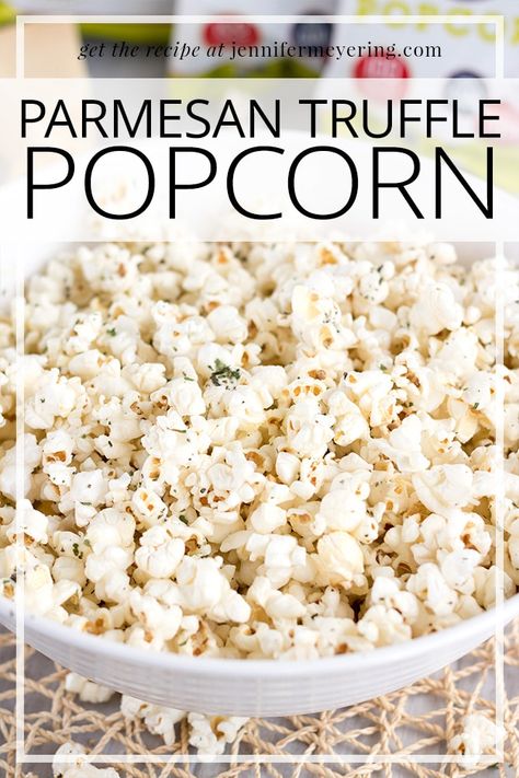 Truffle Oil Recipes, Truffle Popcorn, Cheese Popcorn, Easy Main Dishes, Truffle Butter, Gourmet Snacks, Butter Popcorn, Truffle Recipe, Gourmet Popcorn