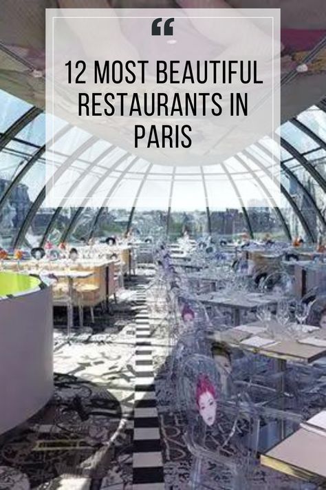 Explore the 12 most beautiful and pretty restaurants in Paris! From elegant bistros to charming cafes, discover dining spots with stunning decor and delicious food. Immerse yourself in the enchanting ambiance of these Parisian eateries. Click the link for more details and start planning your next dining experience in the City of Light! Most Beautiful Restaurants In Paris, Paris Bistro Aesthetic, Pretty Restaurants, Paris Spots, Most Beautiful Restaurants, Paris Trip Planning, Nye Dinner, Beautiful Restaurants, French Foods