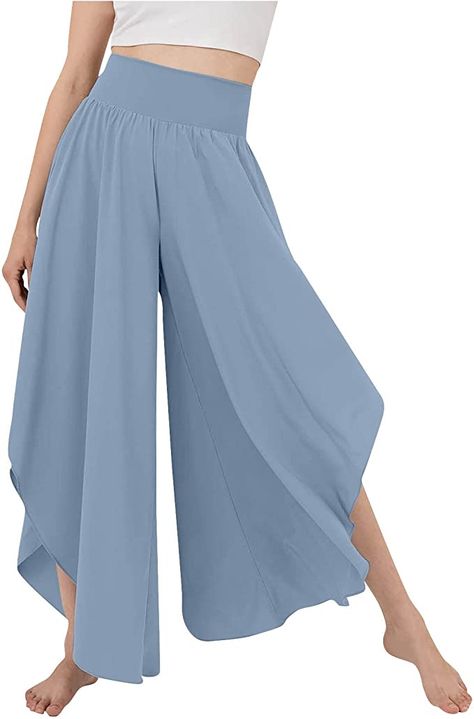 Amazon.com: Women Flowy Ruffle Wide Leg Pants High Waisted Elastic Waistband Palazzo Pants Flare Yoga Pants with Back Pocket Soft Pilates Pants Quick Dry Dance Pants Boho Beach Pants Plus Size Comfy Lounge Pants : Clothing, Shoes & Jewelry Flowy Dance Outfit, Flowy Outfit, Wide Leg Pants High Waisted, Comfy Lounge Pants, Pants Boho, Flare Yoga Pants, Comfy Lounge, Senior Project, Pants High Waisted