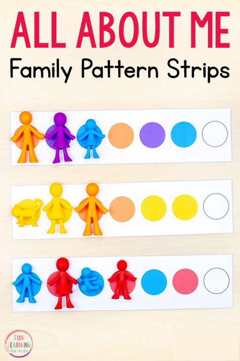 Family Theme Activities, Math Activity For Preschool, Preschool Families Activities, All About Me Maths, All About Me Theme, Preschool Family Theme, All About Me Preschool Theme, Preschool Theme Activities, Kindergarten Math Centers